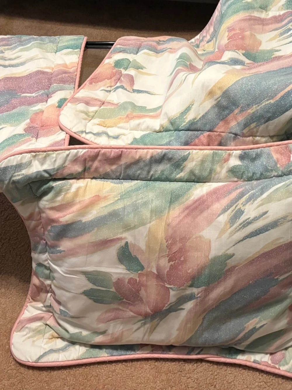 Vintage Croscill Sedona Print Pillow Shams